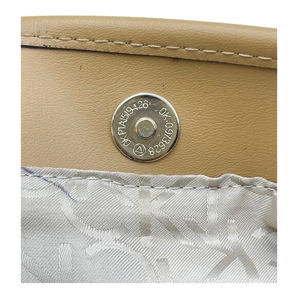 Calvin Klein Logo Print White Gold Stripe Large Tote Handbag Purse - Picture 8 of 8